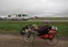 A Swiss man also on his way cycling the Route 66.