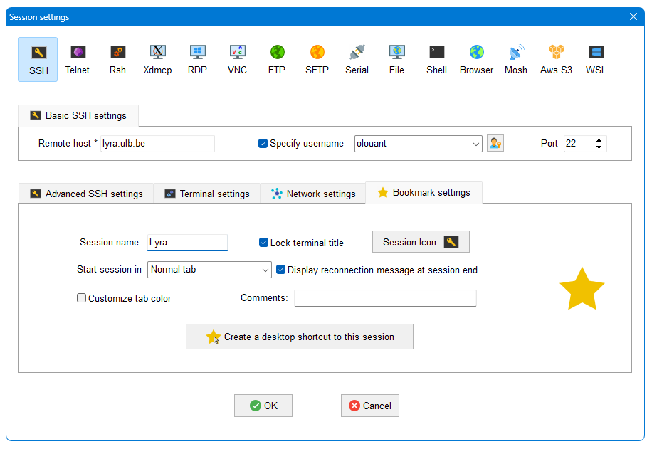 MobaXterm files browser