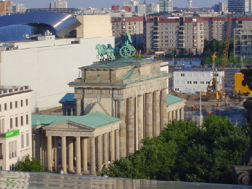 Vue sur la porte de Brandebourg